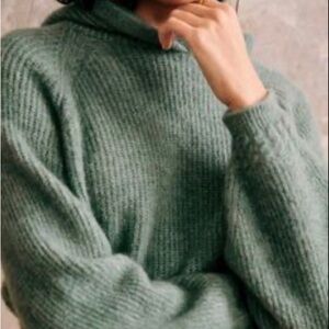 Sezane Laurel Hooded jumper size XS teal